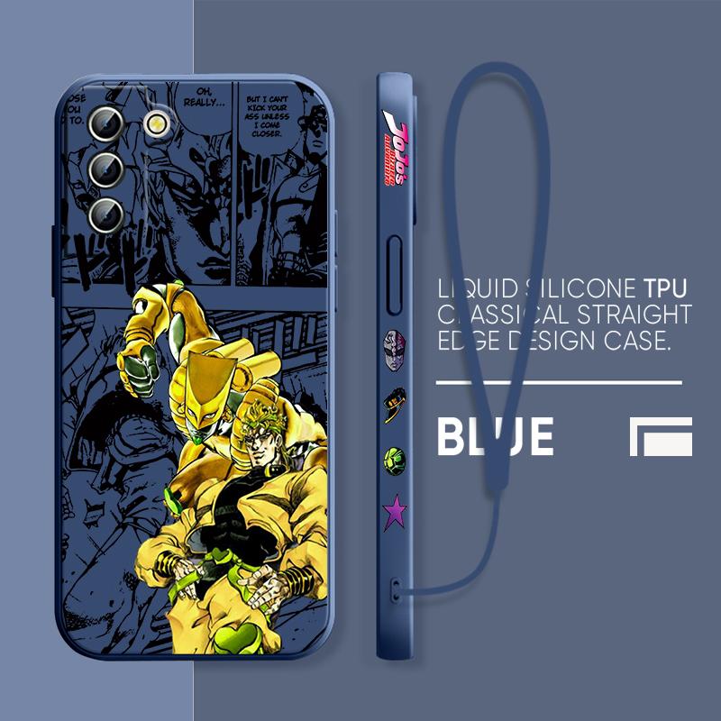 Чехол для телефона Anime JOJO Villain Diavolo Dio для Samsung Galaxy S23 S22 S21 S20 Pro FE Note 20 Plus Ultra Liquid с левой веревкой