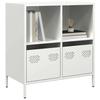 VidaXL White Buffet 68x39x73.5 Cm Cold-Rolled Steel, Storage Cabinet, Kitchen Storage Cabinet, Furniture 851363