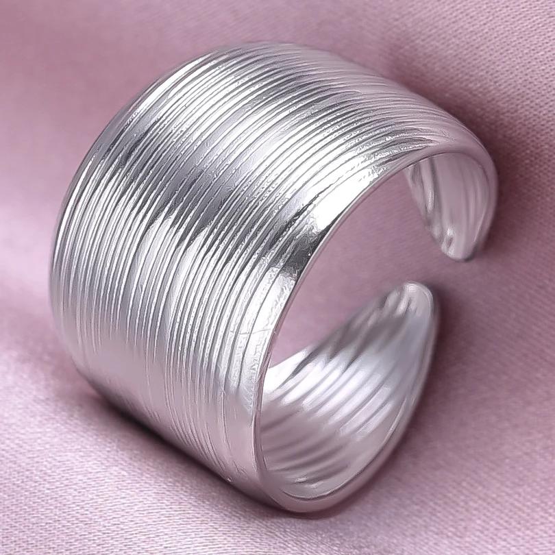 Массивное Неровное Широкое Кольцо Открытое Кольцо из Нержавеющей Стали Для Женщин Мужчин Аксессуары Индийские Украшения Винтажное Кольцо на Палец Bague Femme Подарок