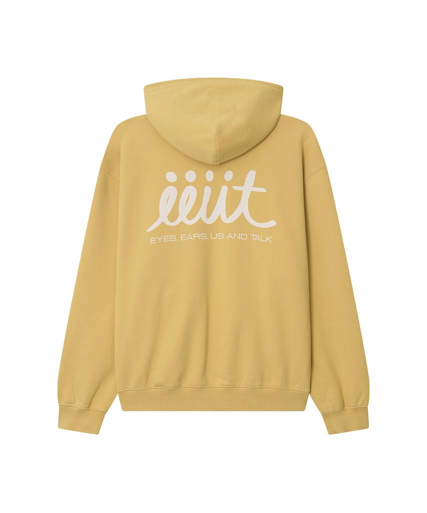 Eeut Eeut Basic Washed Sweat Zip-Up / Yellow