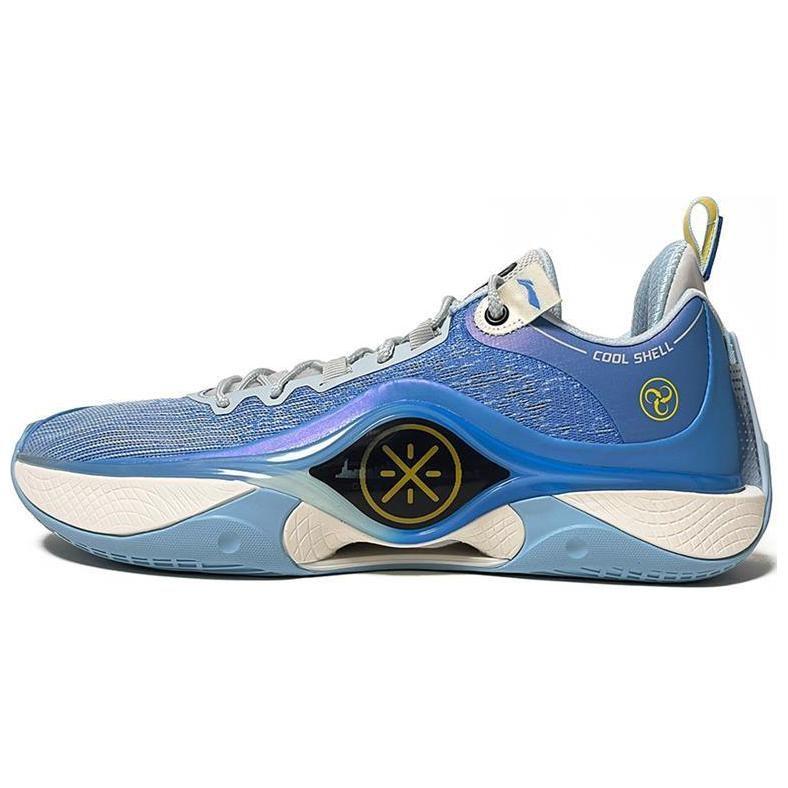 Li Ning Shadow 5 Амортизирующие Нескользящие Низкие Баскетбольные Кроссовки Мужские Синие ABPU009-8