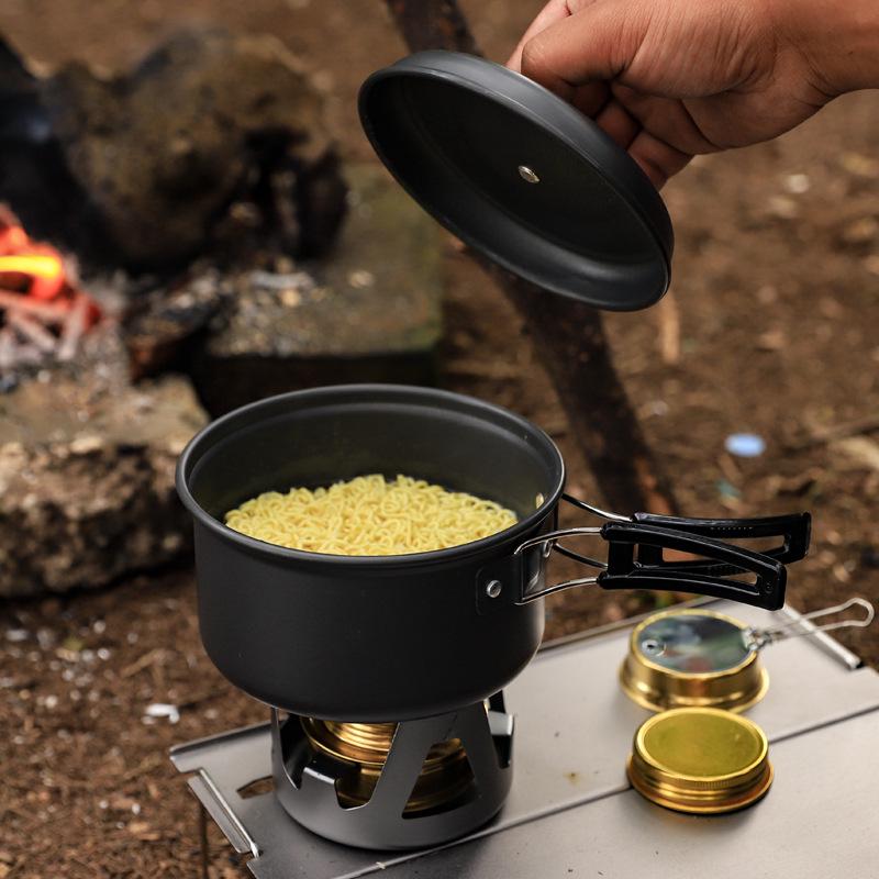 DS-200 Portable Camping Stove Set: Non-Stick Pan for 1-2 Persons