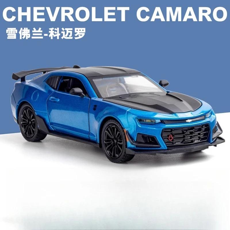 1:24 Chevrolet Camaro Металлическая литая модель игрушечного автомобиля Звук и свет Оттянуть назад Металлический автомобиль Коллекция Симуляция Подарки Игрушки Мальчик