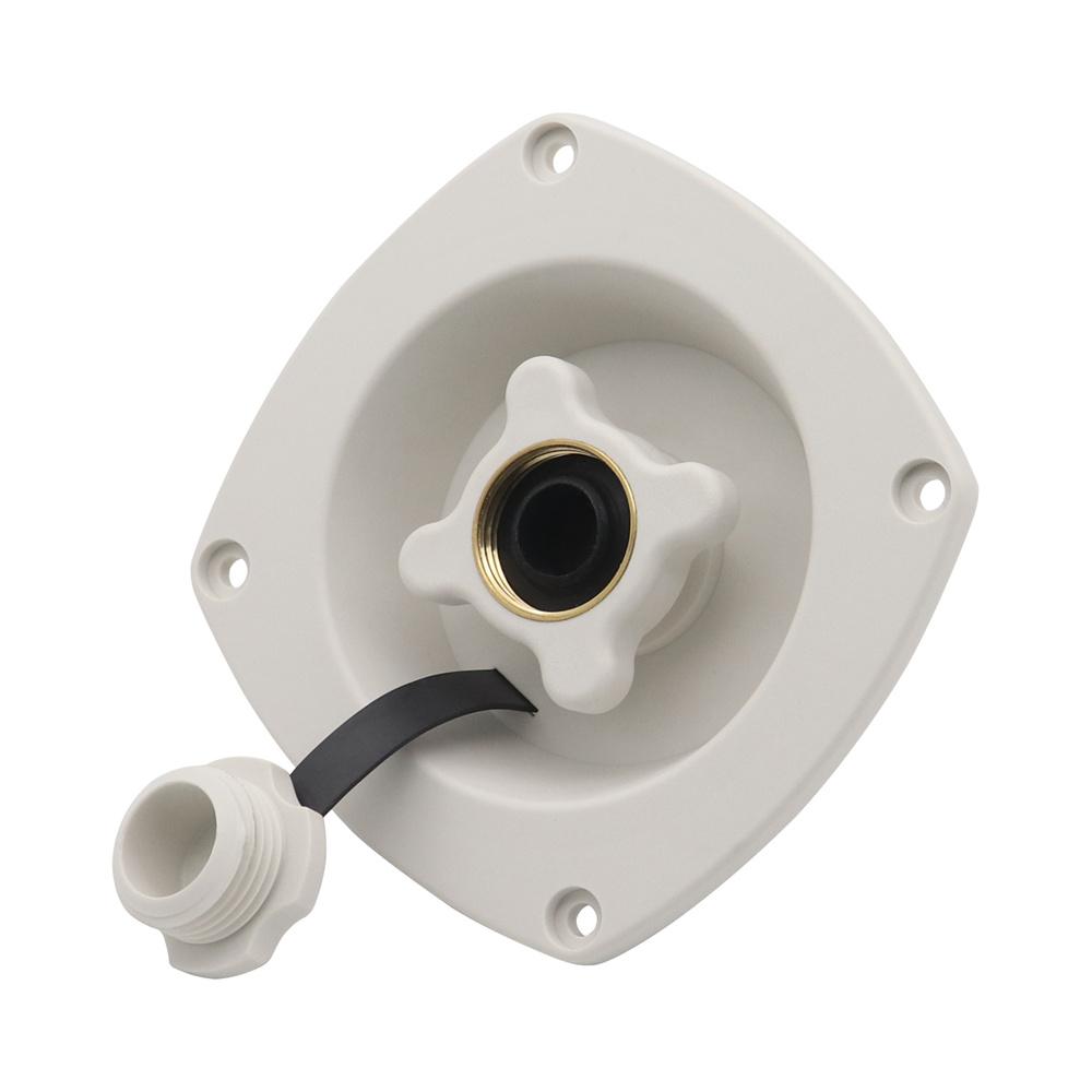 White Wall Mount Filler Pressure Regulator Water Inlet For RV Camping Vehicles