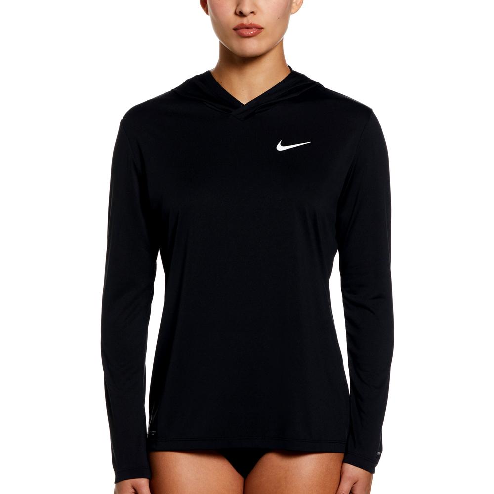 Nike SWIM Женский Рашгард Essential с капюшоном с длинным рукавом Hydro Guard Nessd351-001