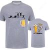 Funny Mens T Shirt Skeleton Enjoying FRIDAY Beer Day TShirt Finally Friday for Drink Lover Male Fashion Short Sleeve Tees
