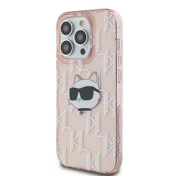 Karl Lagerfeld Iml Choupette Head & Monogram Case For Iphone 13 Pro / 13 - Pink