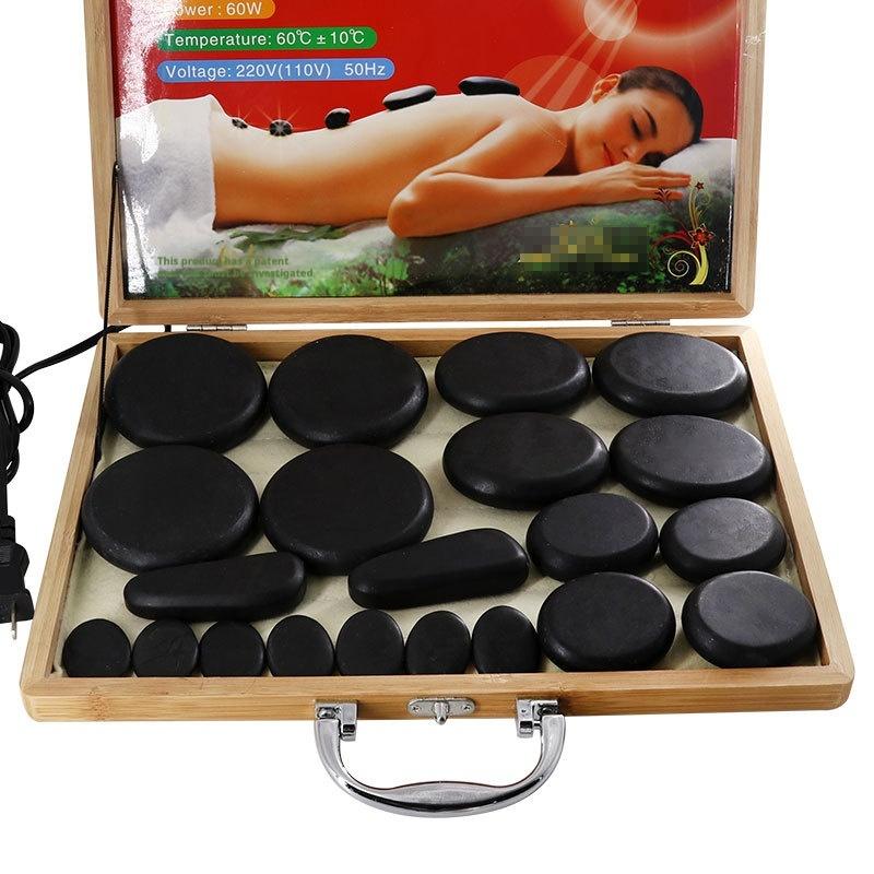Hot Stones Massage Set-16 Pcs Hot Stones with Heater Kit, Professional Massage Relieve Tension and Muscle Pain