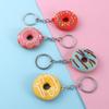 Cute Cartoon Ornaments Trinket gift Donut keychain Bag Decoration Key pendant KeyRing