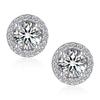 MomentWish Moissanite 2 Carat Halo Earrings for Metal Hypoallergenic Diamond Accessory Earrings for D Gift for Earrings, Women, Women, Color, VVS1,