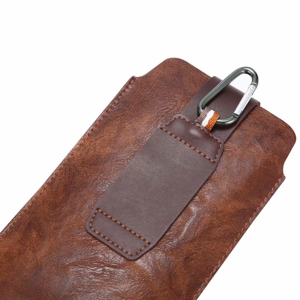 Кожаный двойной чехол для телефона, мужской чехол с зажимом для ремня безопасности для iPhone 16, 15, 13 Pro, Samsung Galaxy S24, S23, Xiaomi, Redmi, Honor, Oppo, кобура