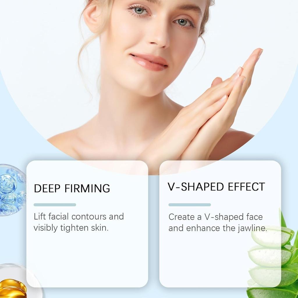 Подтягивающая маска для удаления двойного подбородка, упругости и изменения формы лица, активизации кровообращения, удаления морщин и питания 50 мл