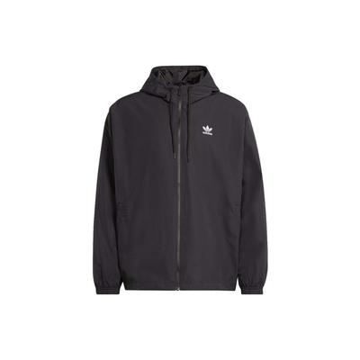 adidas Оригинальная мужская куртка с капюшоном и буквенным принтом Adicolor, свободная посадка с длинными рукавами, черная IR9852