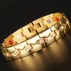 Роскошный мужской браслет из нержавеющей стали золотого цвета 316L, модные украшения для дружбы, 4 в 1, магнитные мужские браслеты на руку