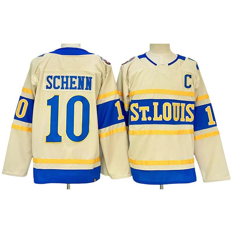 Mens Retro Ice Hockey Jersey Custom Embroidered 10 Blue Notes Team Practice Uniform Cotton Blend