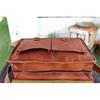 16" Leather Messenger Bag Laptop Case Office Briefcase Gift for Men Computer Distressed Shoulder Bag