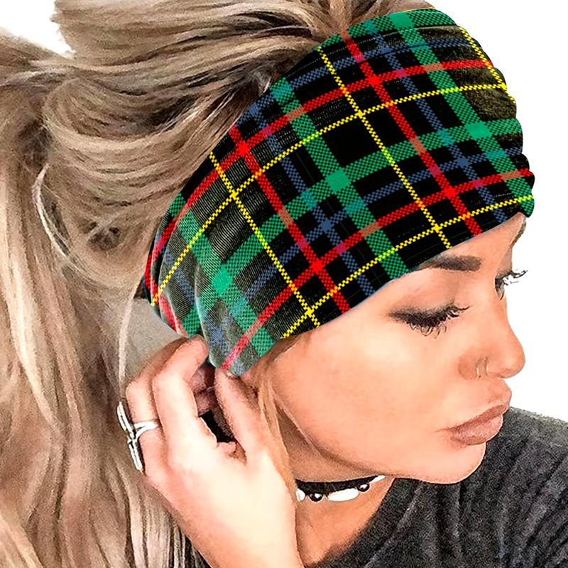 Женская повязка на голову с рождественским принтом, эластичные аксессуары для волос, эластичные повязки для йоги, спортивные повязки на голову со снежинками, нескользящие