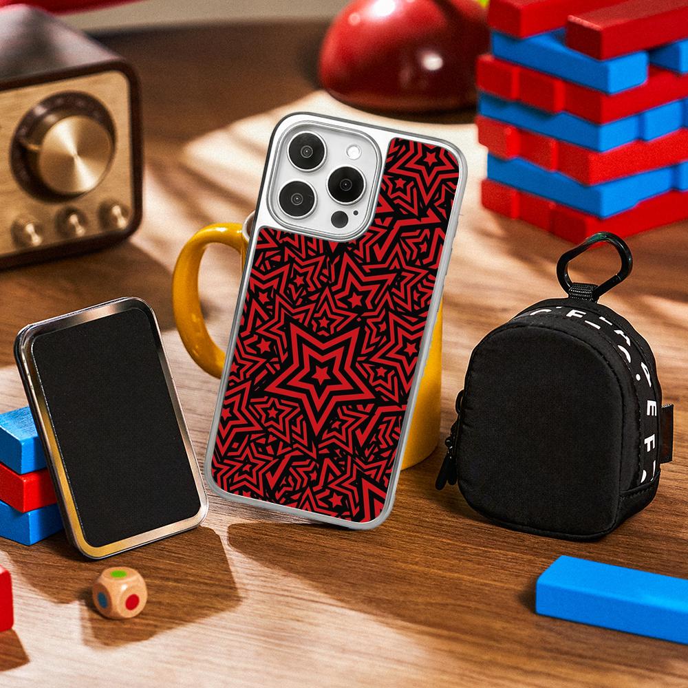 P5 hot game pattern design ins Phone Case for iPhone 16 15 14 13 12 11 Pro Max Sheepskin Silver-edged protective case