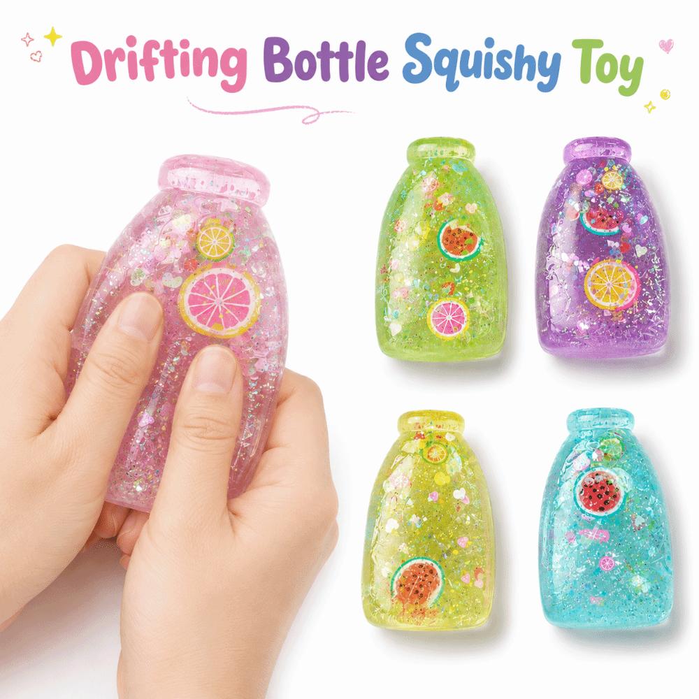 Creative Drifting Bottle Squishy Toy Sequins Water Bottle Squeeze Toy Children's Gifts