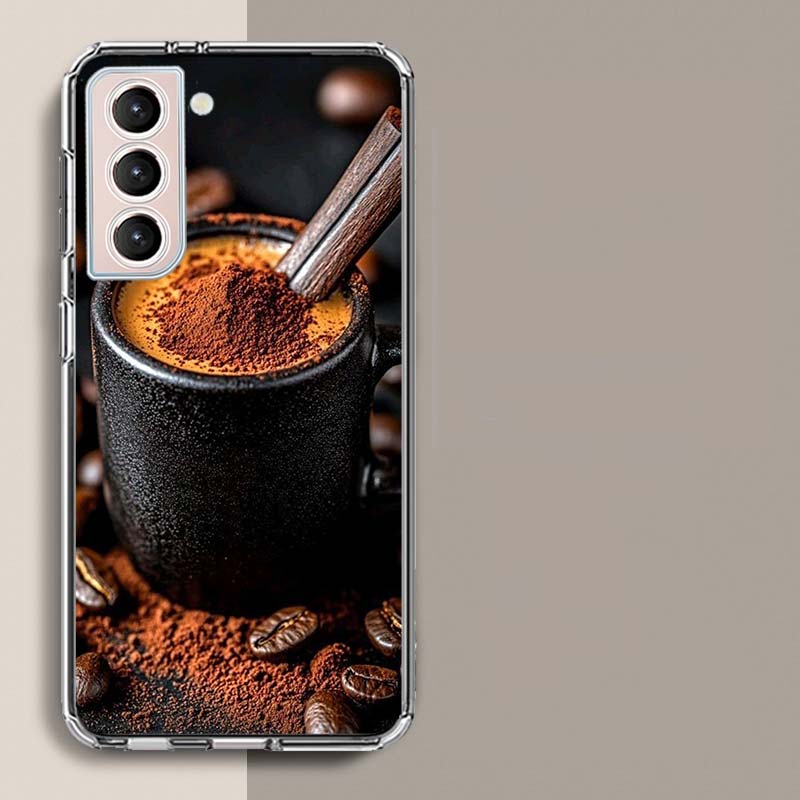Stop and Enjoy The Coffee of This Moment Phone Case For Samsung Galaxy S25 Edge S24 S23 FE S21 S20 S10 Plus S22 S26 Ultra Cover