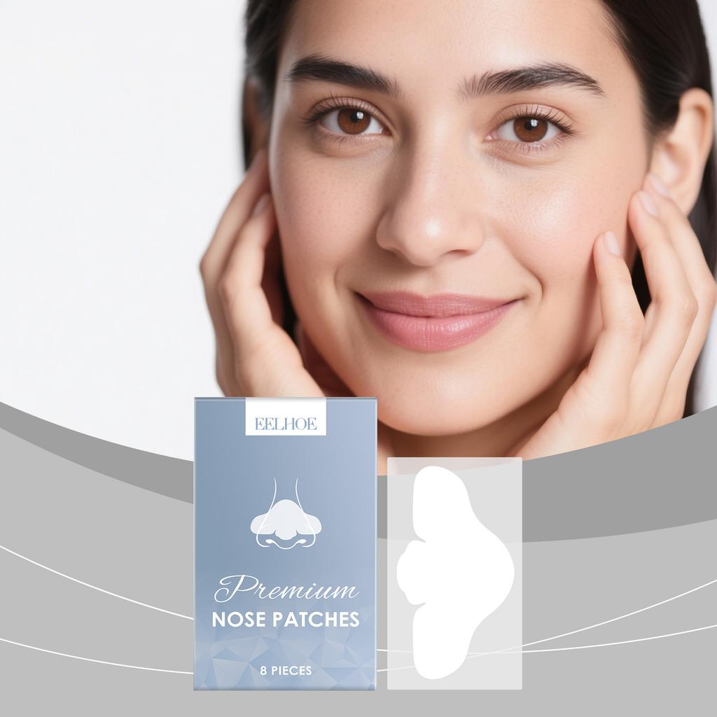 EELHOE Nose Pores Cleansing Strips Oil Control Blackhead Remover Smooth Skin Exfoliating Nose Mask 12 Packs