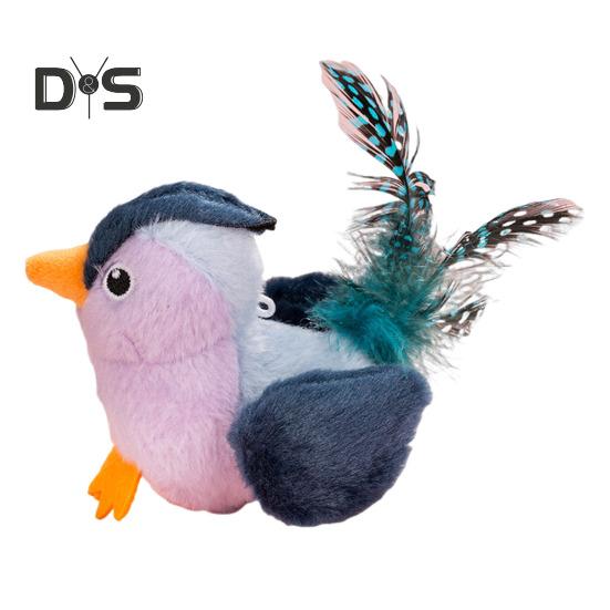 Интерактивная игрушка для кошек «Щебечущие птицы» Моделирование хлопающих крыльев Мягкие птицы Активация касанием Электрическая игрушка для кошек и собак «Летающие птицы»