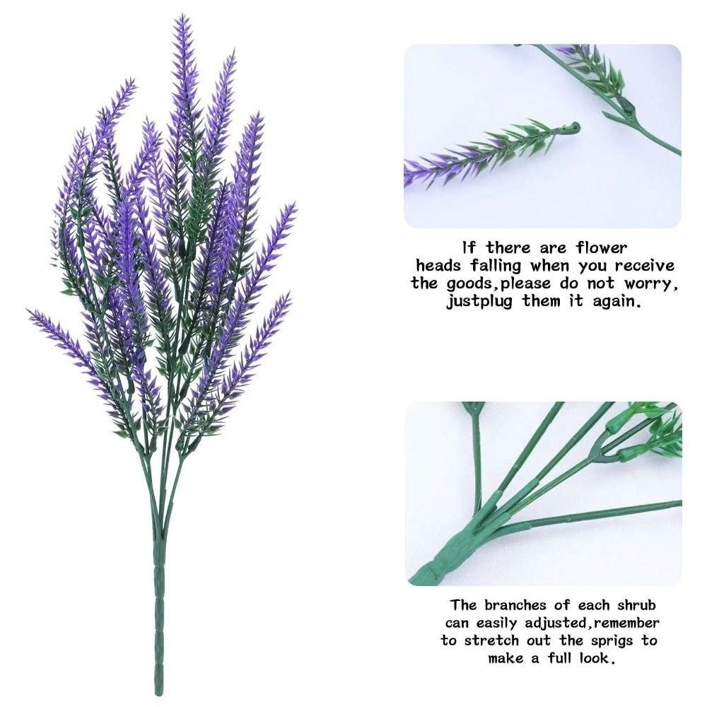 5 Bundles 5 Heads Artificial Lavender Flowers 36cm 7 Colors Fake Flowers Outdoors Garden Lavender Flowers Home Room Table Decor