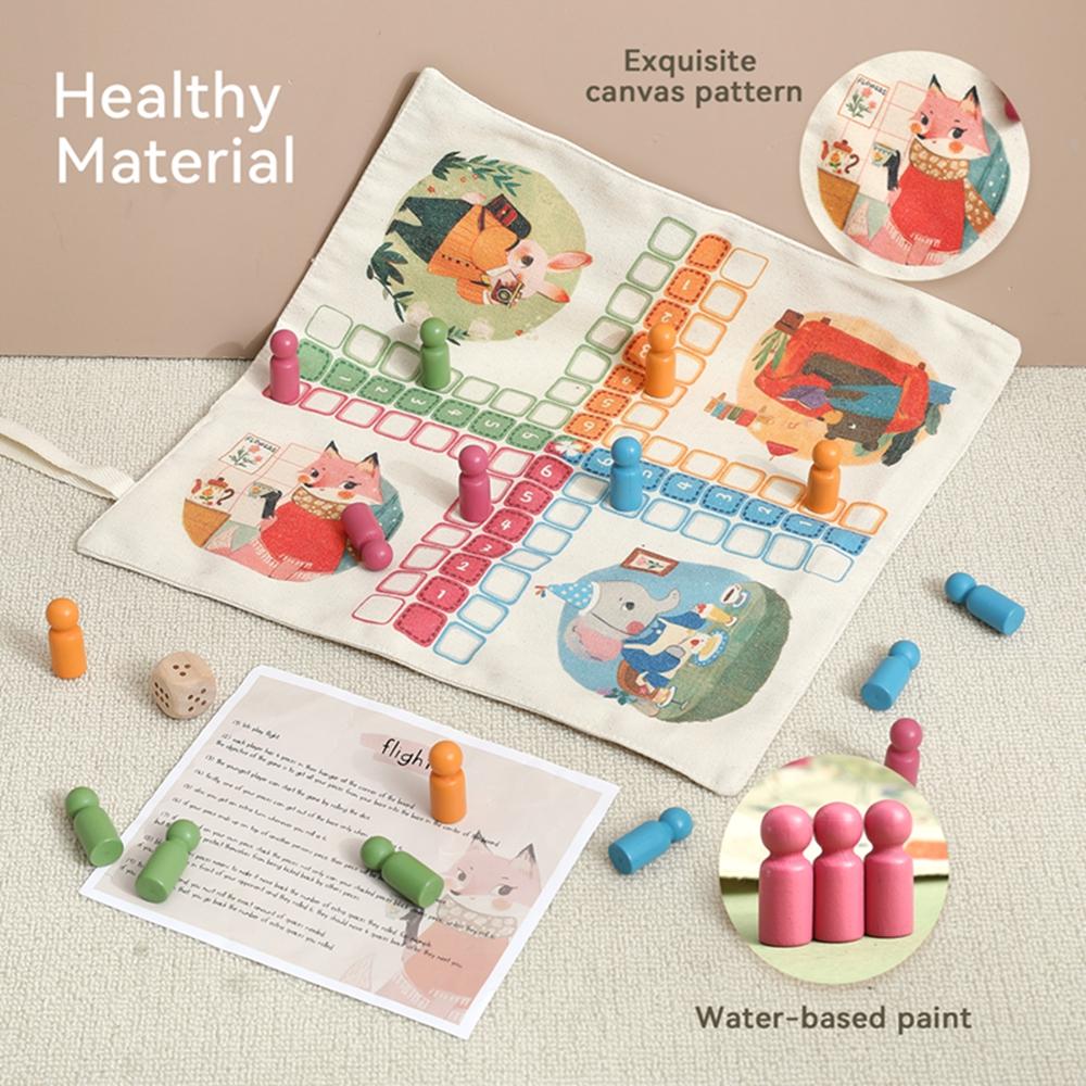 Детская многофункциональная настольная игра-игрушка 'Летающие шахматы' Настольная игра Холщовый коврик для стола Игра Пазл для родителей и детей Обучающая игрушка-пазл