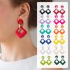 Pinkdudu 2024 Новые 12-цветные квадратные акриловые серьги-подвески, легкие роскошные многоцветные геометрические серьги для женщин, ювелирные изделия PD1488
