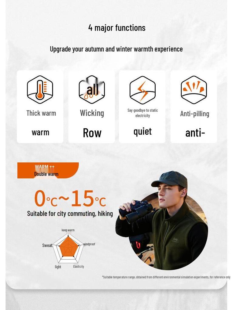 Jeep Men's Casual Anti-Pilling Thermal Vest