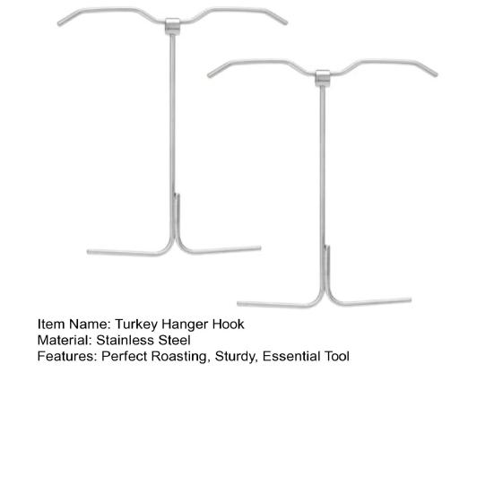 Крюк для подвешивания индейки для Pit Barrel Cooker из нержавеющей стали, подставка для фритюрницы для индейки для приготовления на открытом воздухе, патио, барбекю, кемпинг, вечеринка