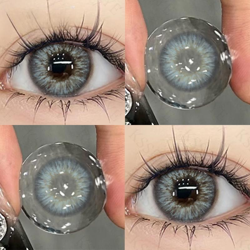 MillCreek Color Contact Lens OMG Series 2pcs/1Pair Soft Eye Dia 14.0mm for Yearly Used OMG Brown/grey/green/purple