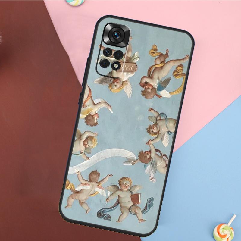 Чехол с ангелами эпохи Возрождения в небе для Xiaomi Redmi Note 14 13 Pro 12 11 9 10 9S 10S 11S 12S Redmi 14C 10C 12C 13C