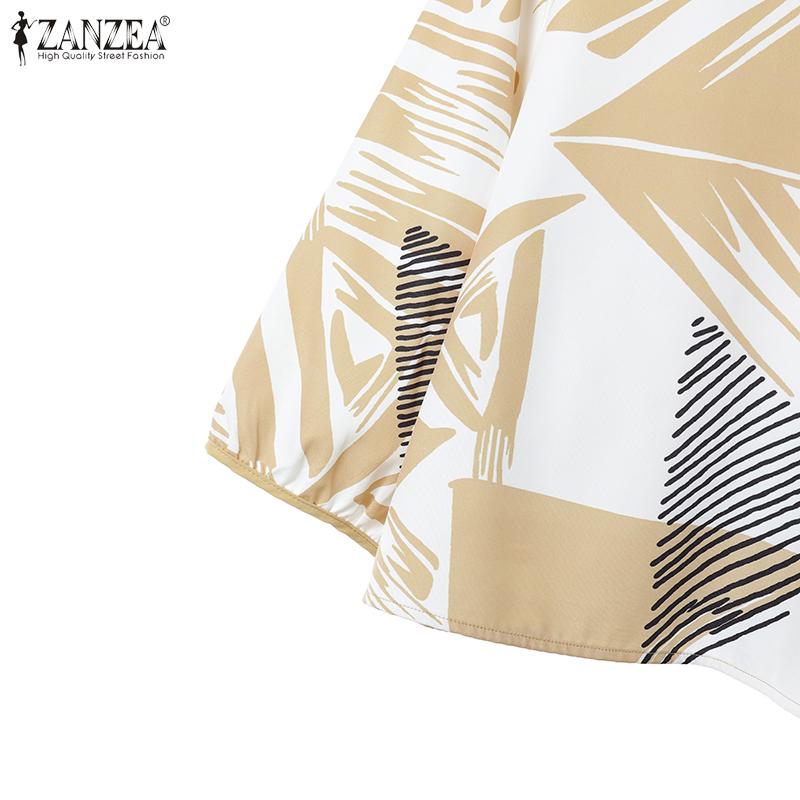 ZANZEA Women Print Blouse and Long Skirts Summer Two Piece Suit Sets