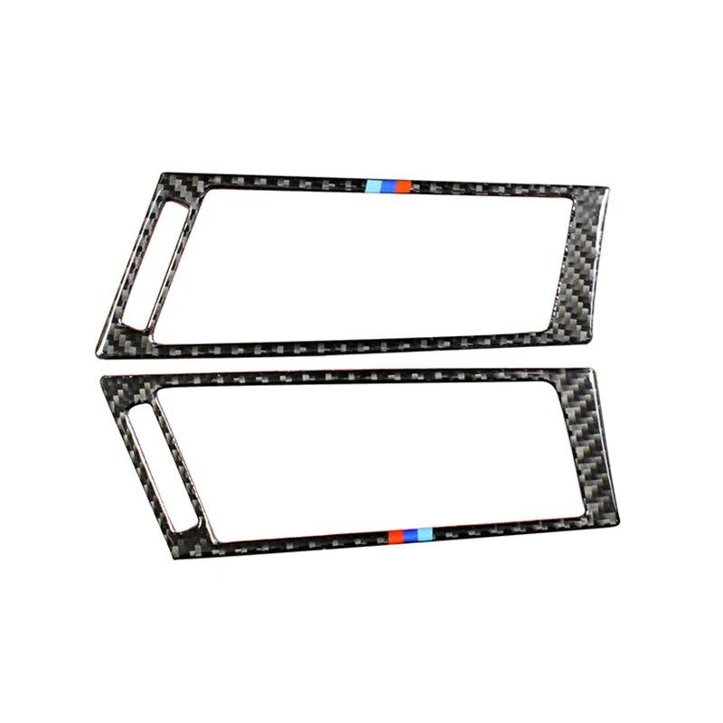 Панель управления автомобиля из углеродного волокна, левая-правая розетка кондиционера, наклейки на крышку для BMW X5 E70 X6 E71 2008-13, аксессуары