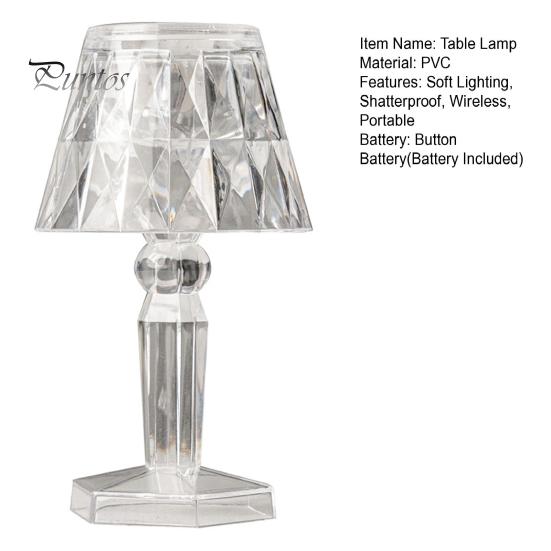 Ночник, 3 цвета, энергосберегающий, на батарейках, настольная лампа из искусственного хрусталя, светодиодный прикроватный светильник, украшение для вечеринки