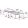Bed Frame Brown 80 x 210 cm Solid Pine Wood