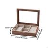 Jewelry Box Case Wood with Clear Lid Large Capacity Storage Organizer