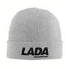 Логотип Lada Autosport (белый) Теплая вязаная шапка Хип-хоп шапка-бини Осень Зима Уличные шапки-бини для взрослых