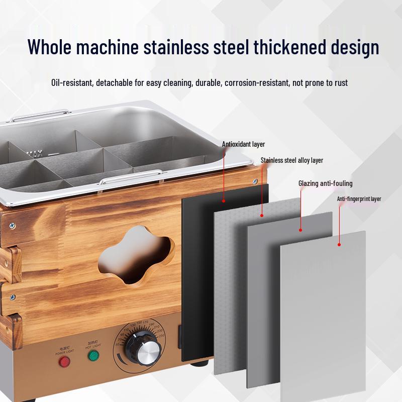 Dust Cover for Oden Machine Commercial Nine-Grid Mala Tang Skewers Hot Pot Stall