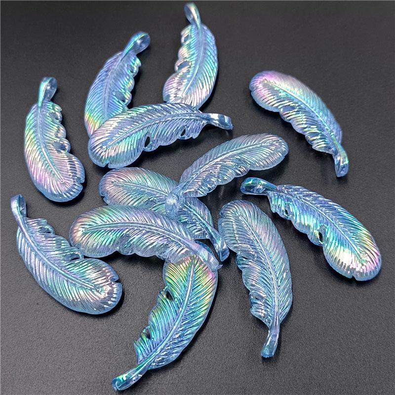 Ручная работа, светлые серии, акриловые материалы, светящиеся аксессуары, 10 шт., ювелирные изделия «сделай сам», цветное ожерелье с УФ-покрытием, серьги, изготовление модных бусин