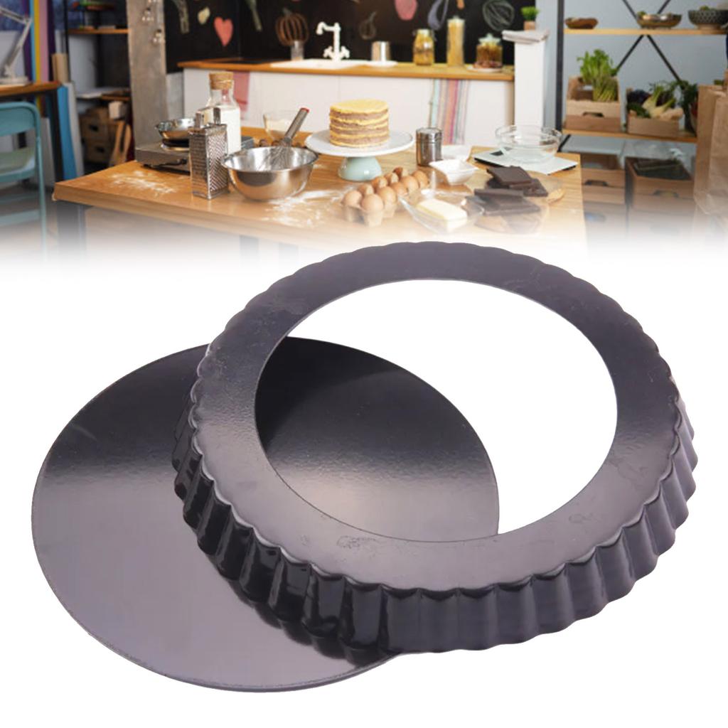 Прочная форма для тарта, съемное дно, антипригарная форма для киша, рифленые края, круглый противень для выпечки, можно мыть в посудомоечной машине