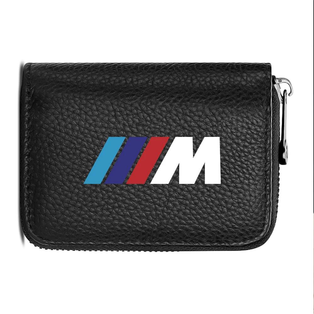 BAAZ2 Наклейка на автомобиль Для BMW Для BMW Кожа PU Мужчины Женщины Держатель для карт Маленький кошелек на молнии Кошелек для монет Однотонный Дизайн-гармошка rfid ID Автобусный