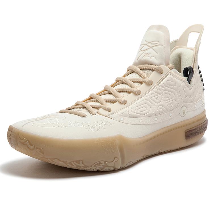 Новые 361° Joker 1 GT Амортизирующие, Нескользящие и Износостойкие Кроссовки с Низким Верхом для Баскетбола Мужские Белые с Семенами Лотоса 672511103-2