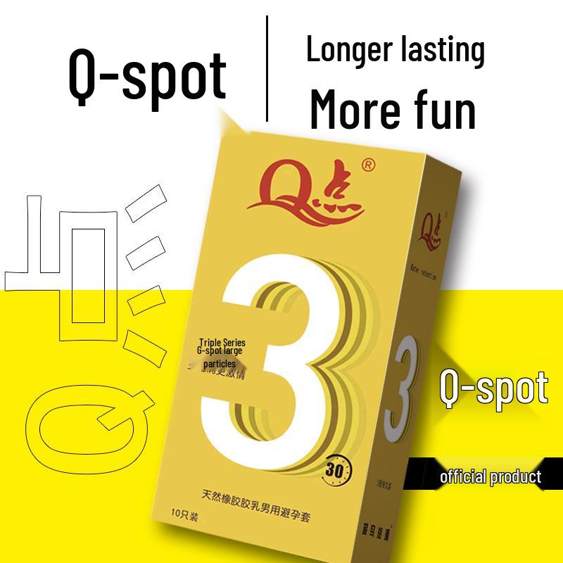 Q Point 369 Large Particle Thickened Desensitizing Condoms - Long-Lasting Delay for Men’s Safety by John Super Bird