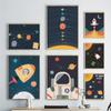 Rocket Poster Baby Nursery Decor Adventure Space Astronaut Wall Art Canvas Painting Nordic Picture Kids Boy Bedroom Decoration