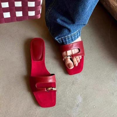 Модные женские тапочки Повседневные Нескользящие Дизайнерские тапочки Удобные уличные сандалии Модные элегантные туфли на плоской подошве Летние новые шлепанцы Женские