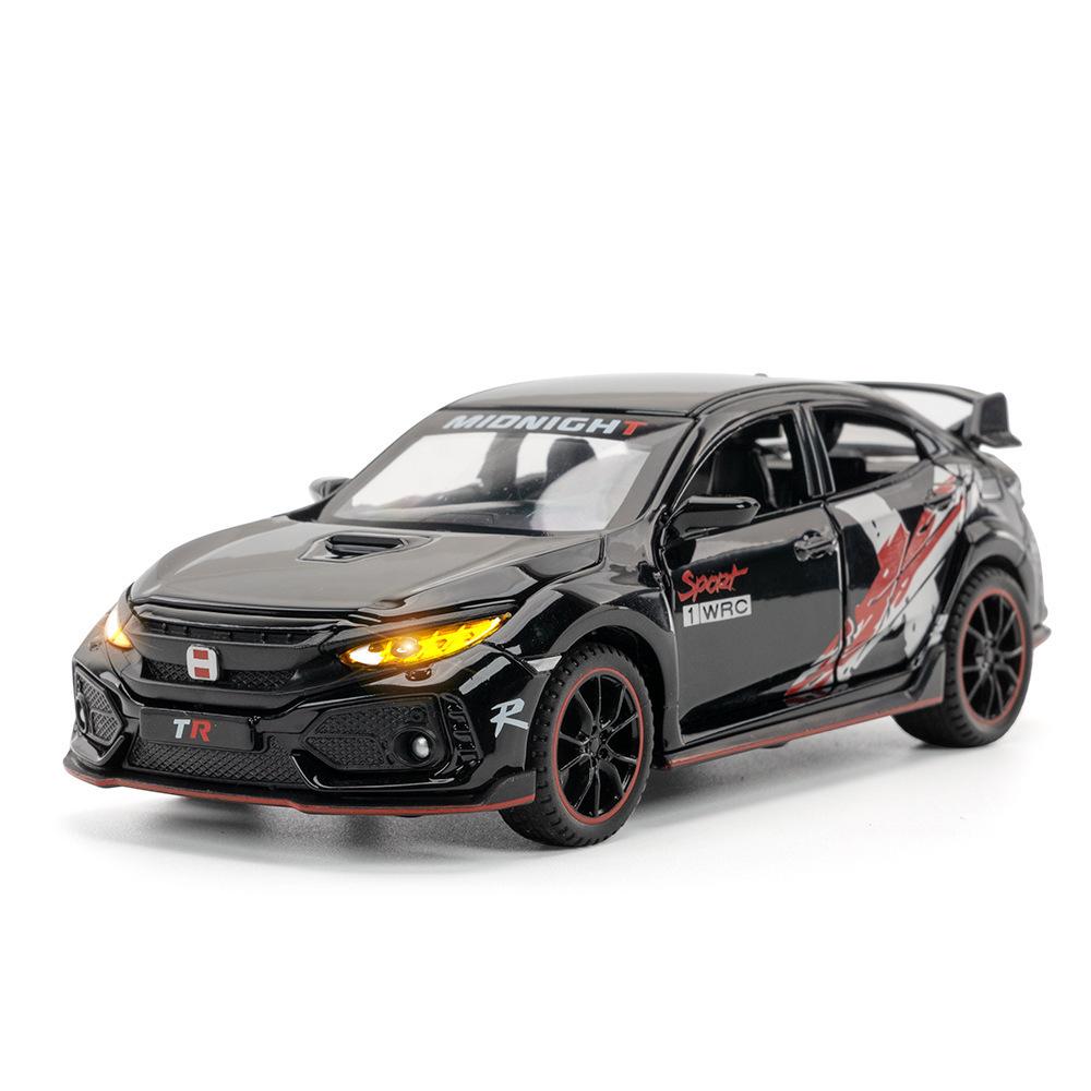 1:32 Honda Civic Type-R Super Modified Sport Car Alloy Metal Diecast Model Car Collection Model Ornament Toy Gifts for Boyfriend aig256