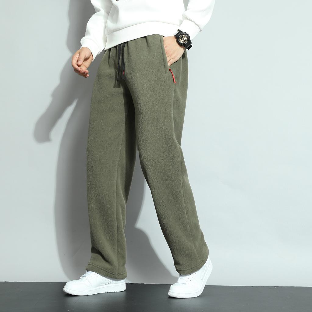 Мужские флисовые спортивные штаны, зимние теплые брюки, повседневные длинные брюки для бега, разноцветные осенние мужские однотонные спортивные штаны