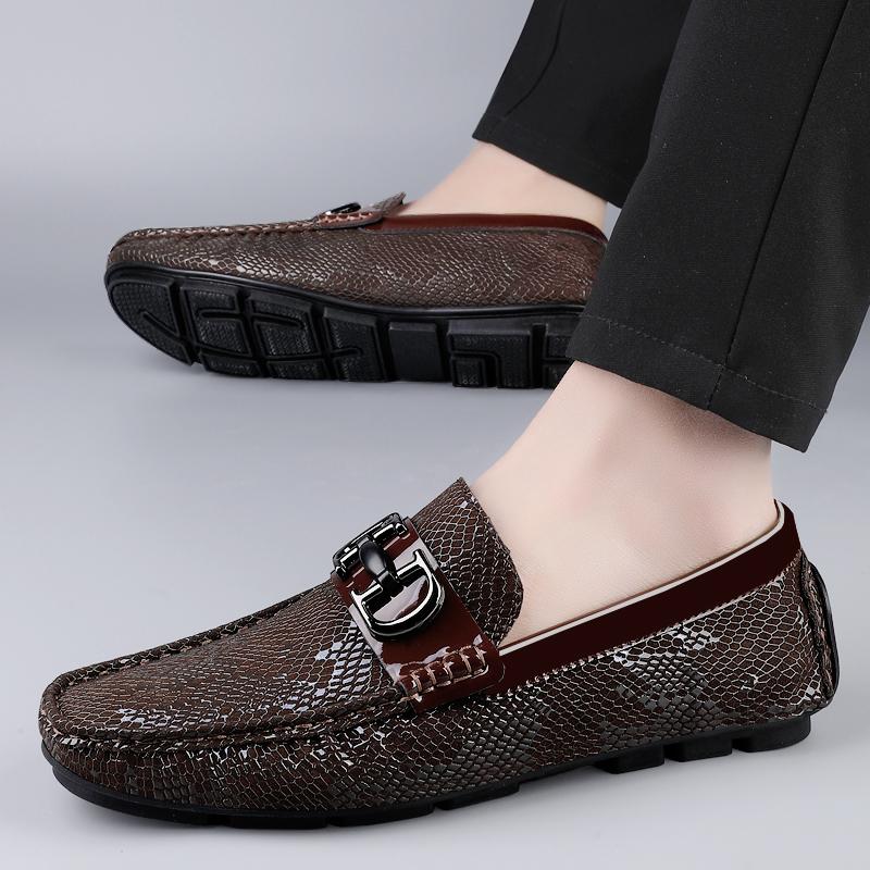 Italian Loafers Dress Shoes Men Loafers Leather Men's Business Shoes for Men Formal Mariage Wedding Shoes Trendy Flats